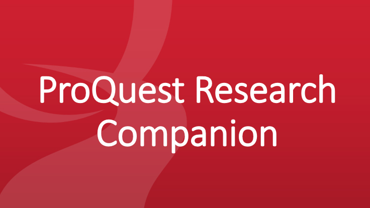 ProQuest Research Companion