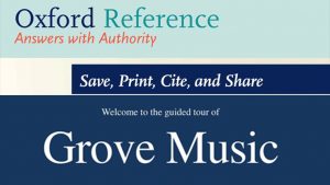 Oxford Grove Music Online – Oxford Reference