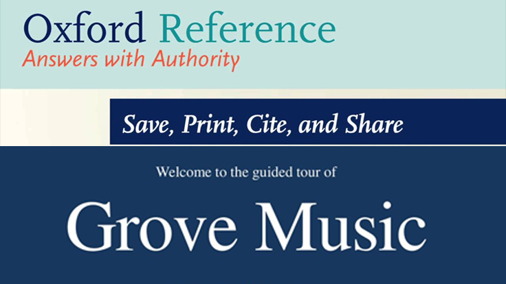 Oxford Grove Music Online – Oxford Reference