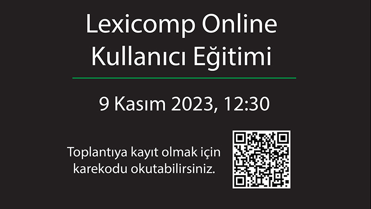 Lexicomp İlaç Bilgi Kaynağı/ İlaç Karar Destek Eğitim Duyurusu