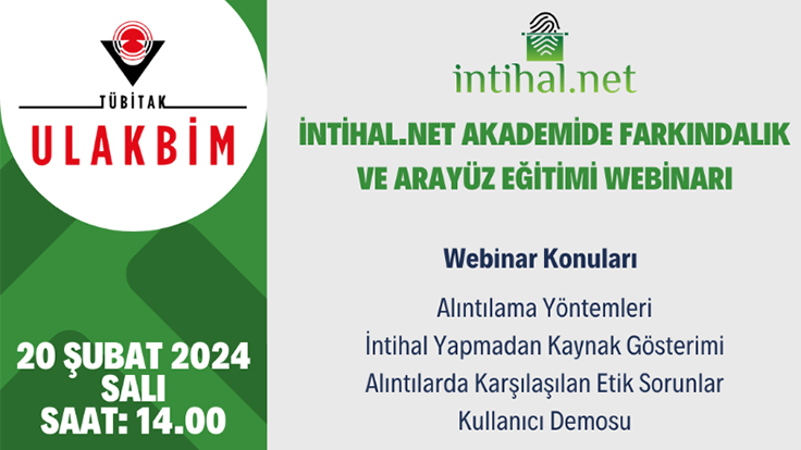 İntihal.net Akademide Farkındalık ve Arayüz Eğitimi Webinarı