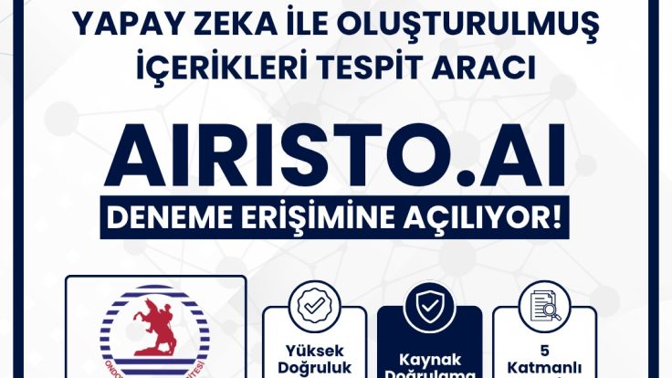 Airisto.AI (Yapay Zeka İçerik Tespit Aracı) Deneme Erişimi