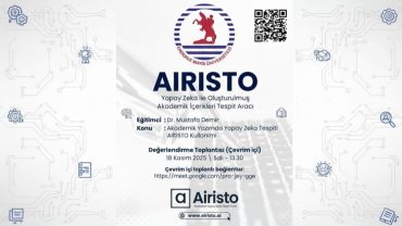 AIRISTO Yapay Zeka ile Oluşturulmuş Akademik İçerikleri Tespit Aracı