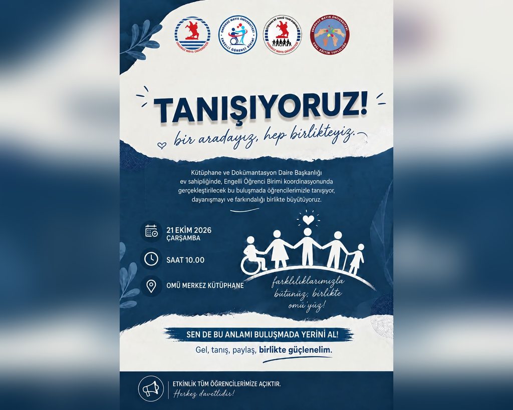 ”TANIŞIYORUZ! Bir aradayız, hep birlikteyiz”